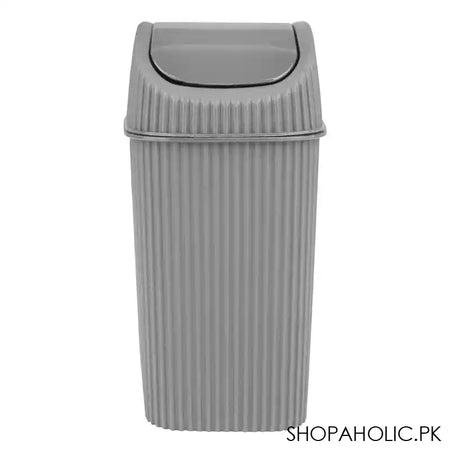 Lova Plastic Houseware Deco Plastic Dustbin, 2.5 Liters Capacity, Light Grey, 3in x 4.9in x 5.1in, LV-320 - Main Image