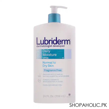 Lubriderm Daily Moisture Fragrance Free Lotion, Normal To Dry Skin, 709ml - Main Image