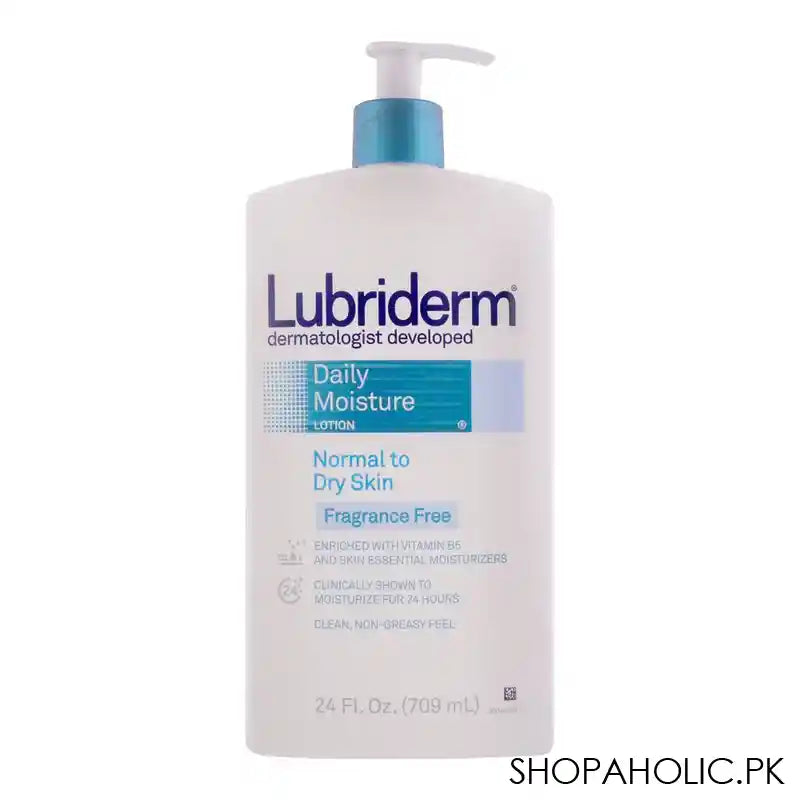 Lubriderm Daily Moisture Fragrance Free Lotion, Normal To Dry Skin, 709ml - Main Image