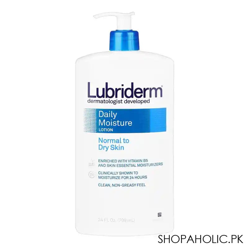 Lubriderm Daily Moisture Lotion With Vitamin B5, Non-Greasy Feel, For Normal To Dry Skin, 709ml - Main Image