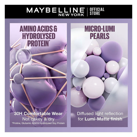 Maybelline New York Superstay Lumi Matte Liquid Foundation With SPF-16, 30H Weightless Longwear, 30ml, 310 - Image 5