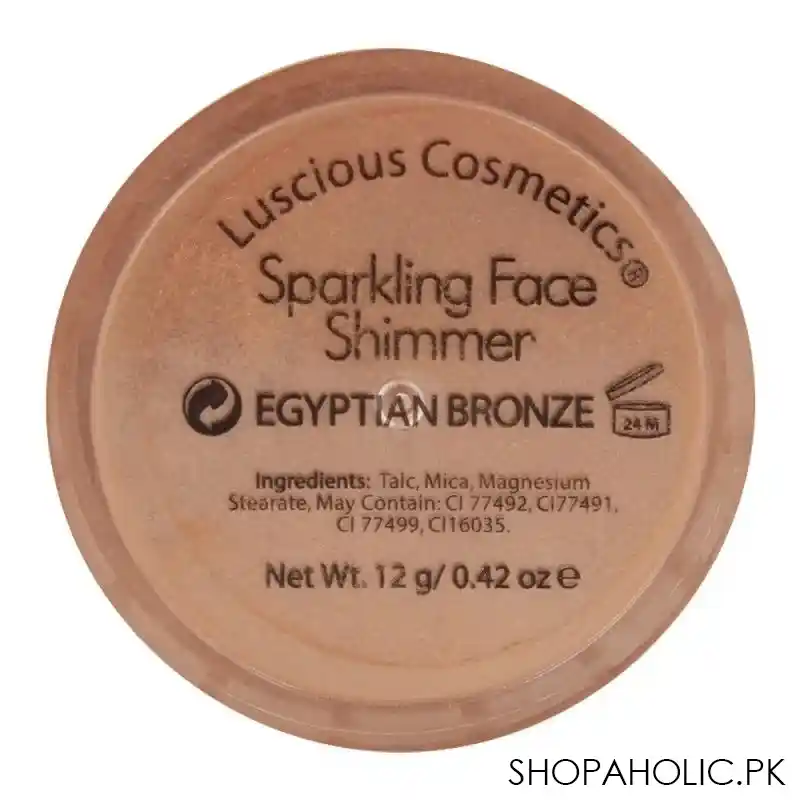 luscious cosmetics sparkling face shimmer, egyptian bronze image2