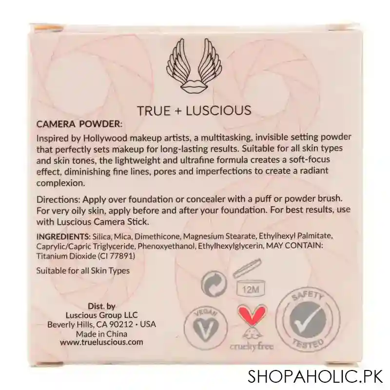 luscious cosmetics true + luscious camera powder invisible setting powder, universal image5