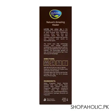 Luvvel Hair Darkening Shampoo, Dark Brown, For Men & Women, 200ml - Image 6