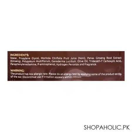 luvvel hair darkening shampoo, dark brown, for men & women, 30ml image3