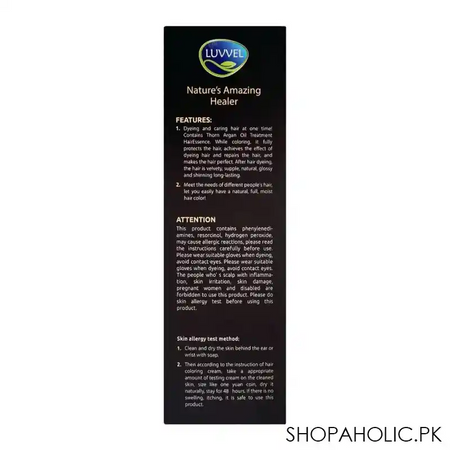 luvvel hair darkening shampoo, natural black, for men & women, 200ml image4