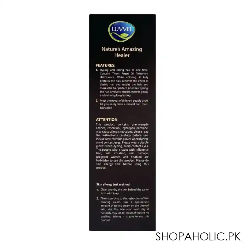 luvvel hair darkening shampoo, natural black, for men & women, 200ml image4