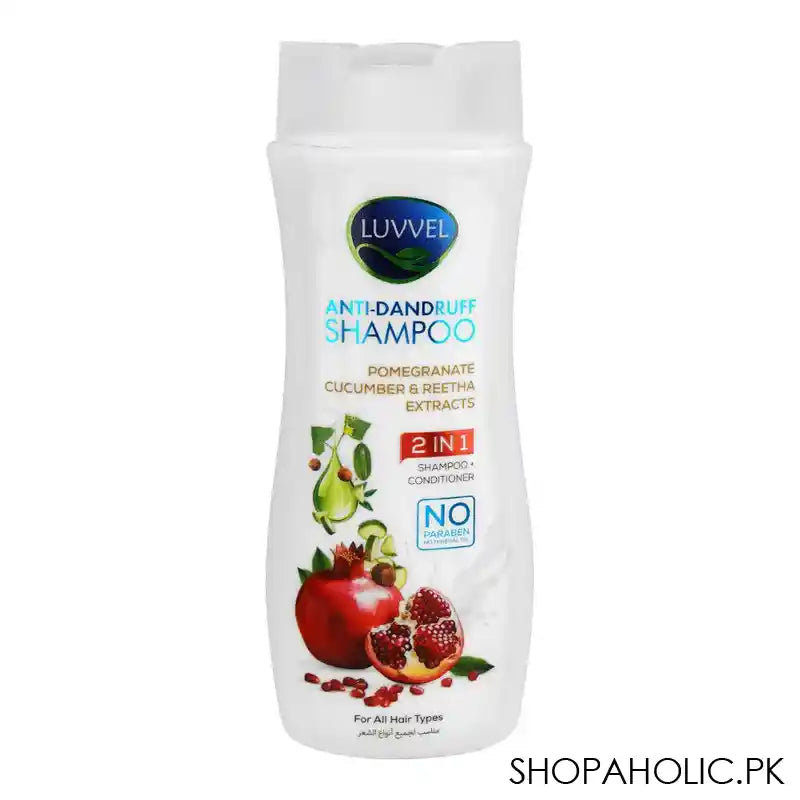 Luvvel Pomegranate Cucumber & Reetha Anti-Dandruff 2in1 Shampoo & Conditioner, 200ml - Main Image