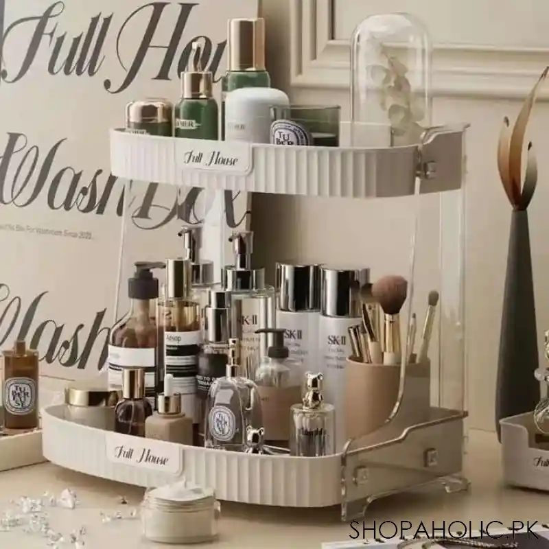 luxury double layer cosmetic organizer main image