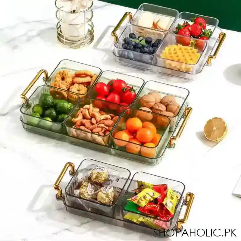 luxury dried fruit plate partition platter main image
