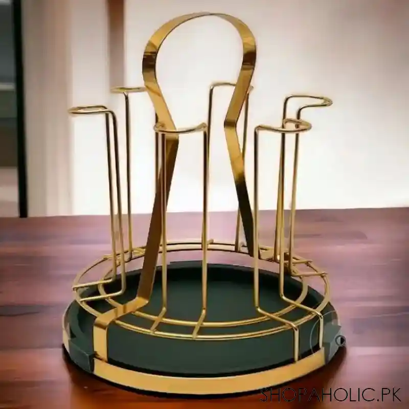 luxury metal glass rack main image