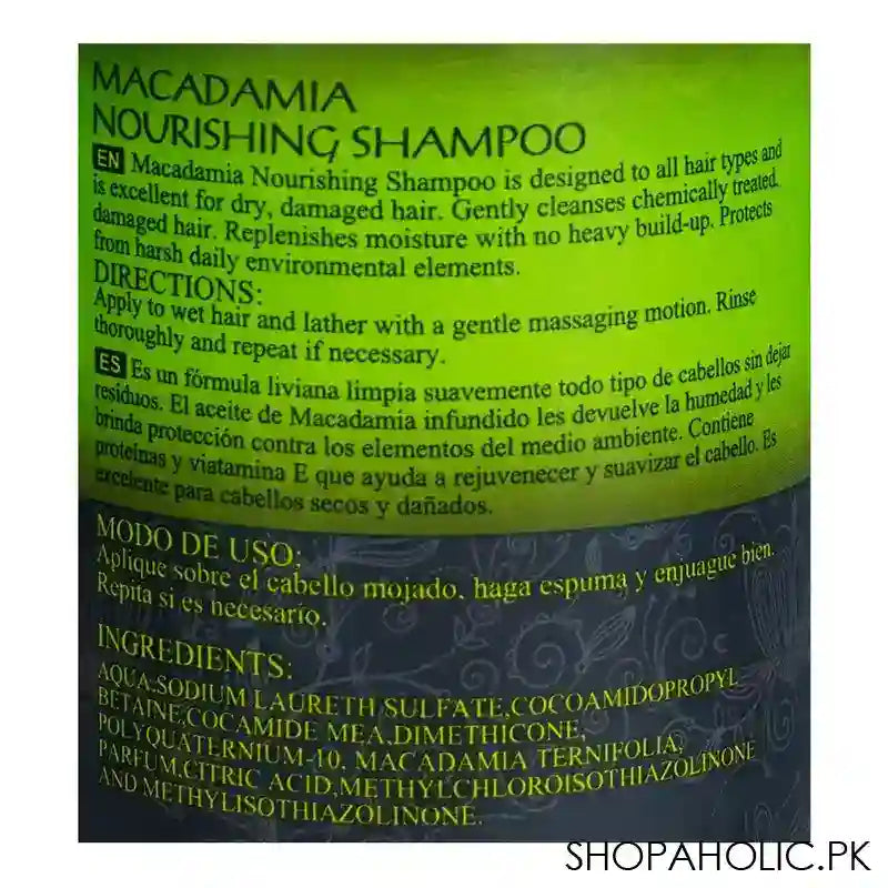 Macadamia De Luxe Macadamia Nourishing Shampoo, For All Hair Types, 300ml - Image 2