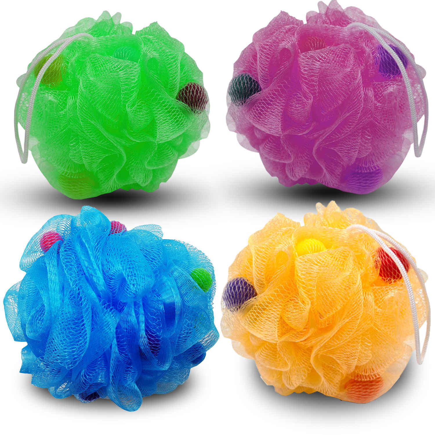 1Pc Majestique Shower Puff Bath Sponge Loofah, Soft Body Scrubber Bath Scrunchie main image