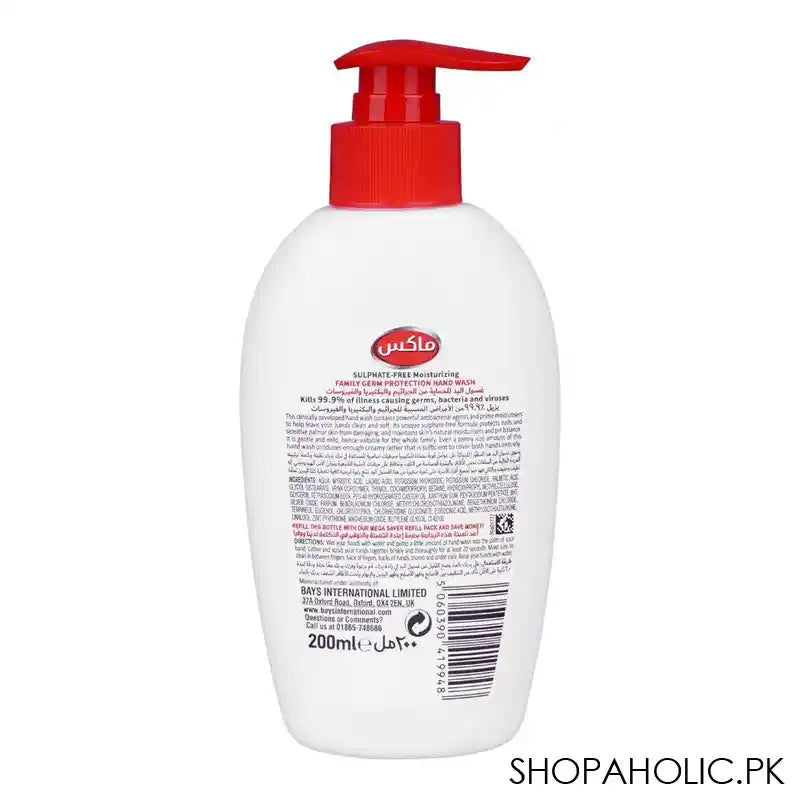 Mak's Harmony Moisturizing Germ Protection Hand Wash, Sulfate-Free, 200ml - Image 2