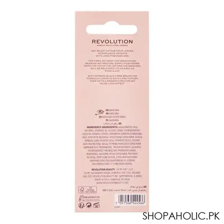 Makeup Revolution 5D Lash Pow Push It Up Mascara, Super Black - Image 4