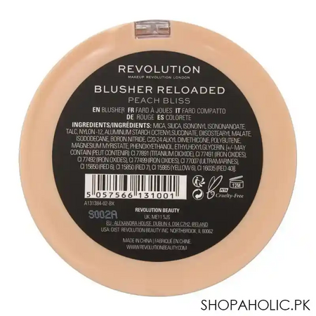 makeup revolution blusher reloaded, peach bliss image4