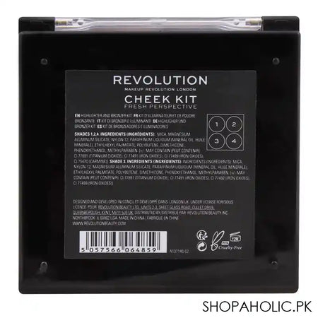 Makeup Revolution Cheek Kit, Fresh Perspective, 4 Shades - Image 3