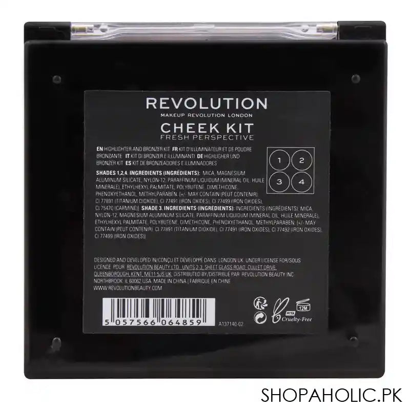 Makeup Revolution Cheek Kit, Fresh Perspective, 4 Shades - Image 3