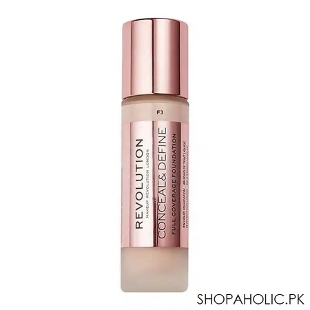 makeup revolution conceal & define full coverage foundation, f3 main image
