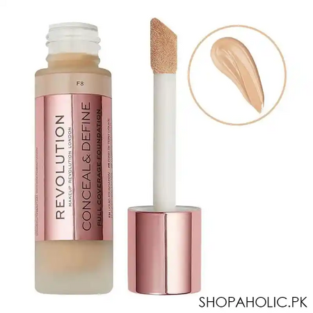makeup revolution conceal & define full coverage foundation, f8 image2