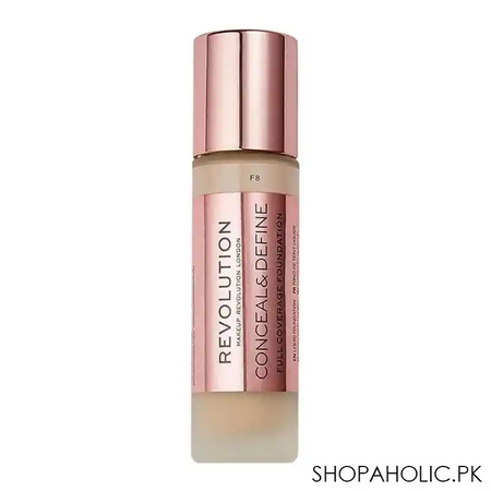makeup revolution conceal & define full coverage foundation, f8 main image