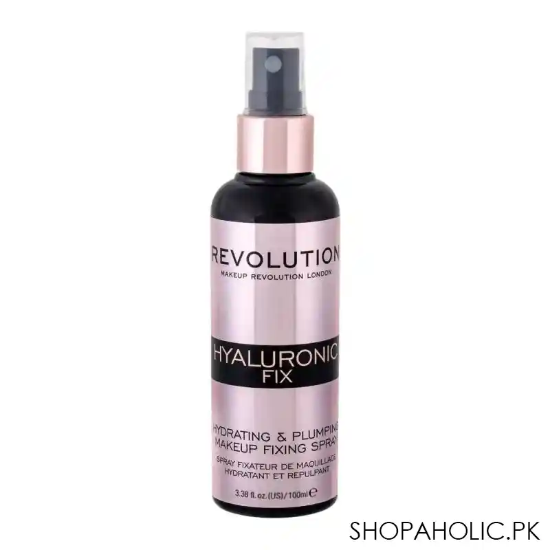makeup revolution hyaluronic fix hydrating & plumping makeup fixing spray, 100ml main image