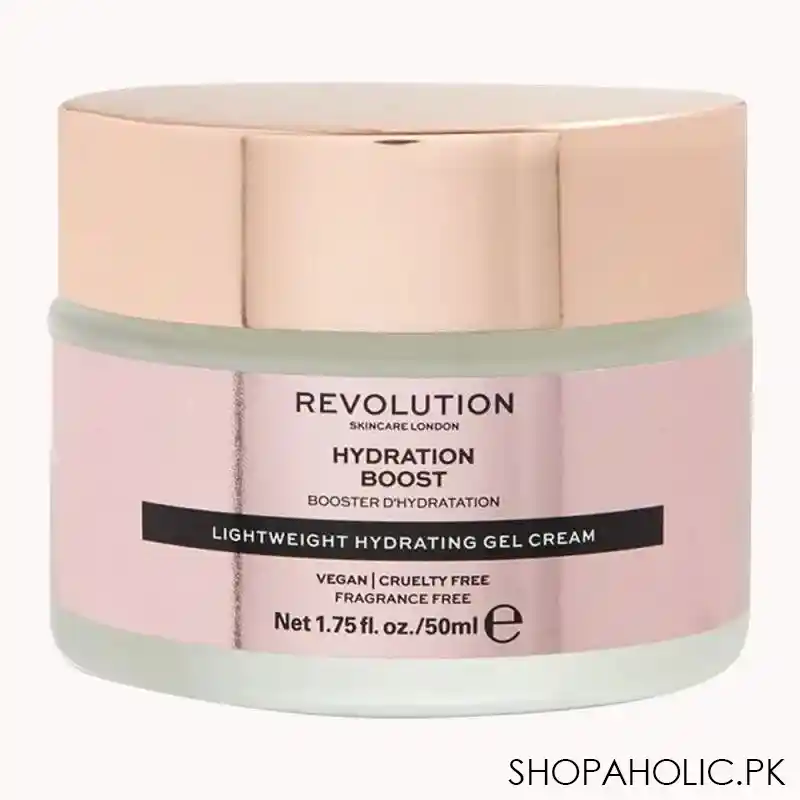 makeup revolution hydration boost lightweight hydrating gel cream, fragrance free, 50ml main image