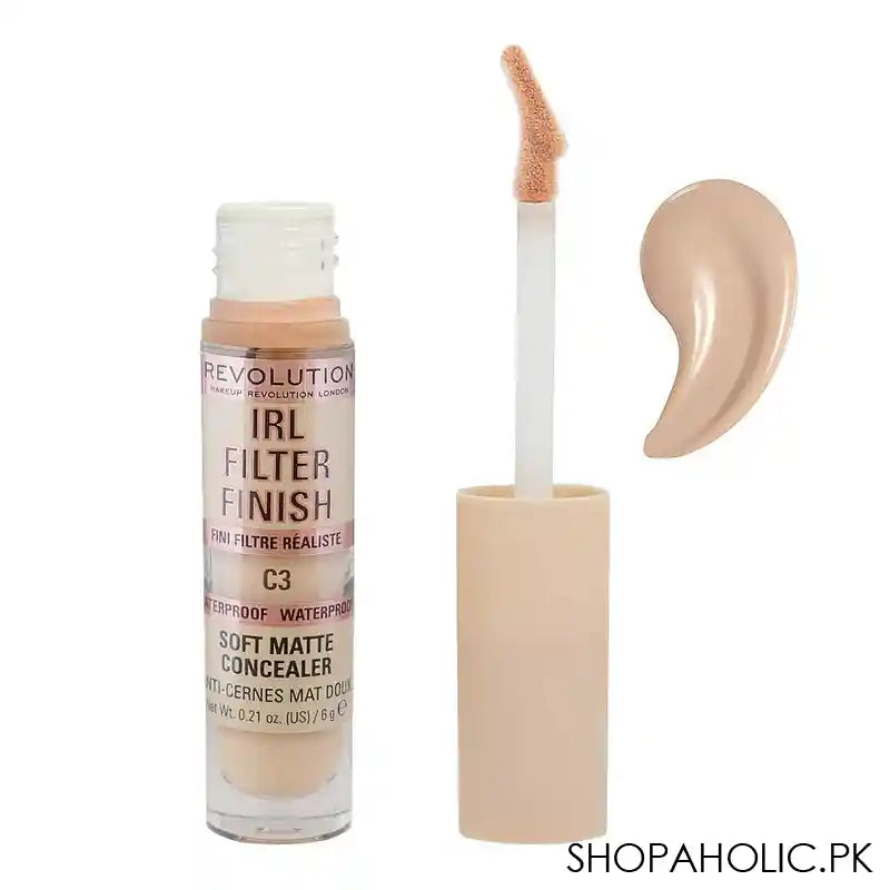 Makeup Revolution IRL Filter Finish Soft Matte Concealer, C3 - Main Image