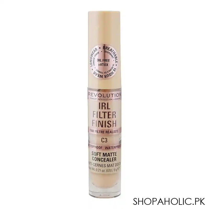 Makeup Revolution IRL Filter Finish Soft Matte Concealer, C3 - Image 4