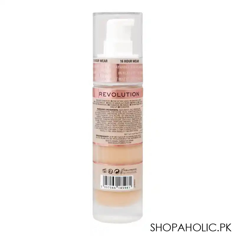 Makeup Revolution IRL Filter Longwear Foundation, F3 - Image 3