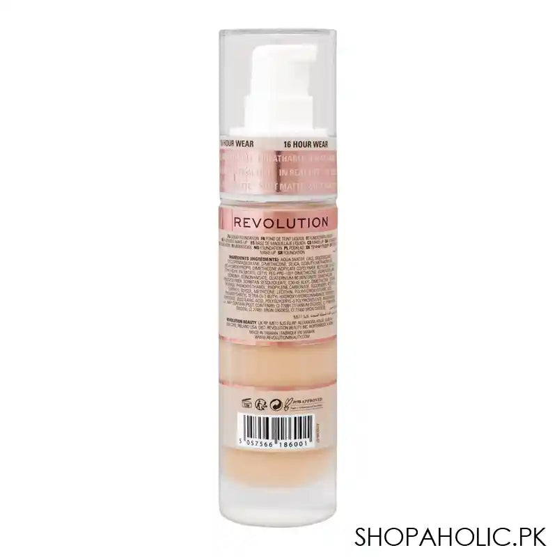 Makeup Revolution IRL Filter Longwear Foundation, F4 - Image 2