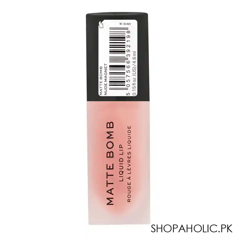 Makeup Revolution Matte Bomb Liquid Lipstick, Nude Magnet, 4.6ml - Image 3