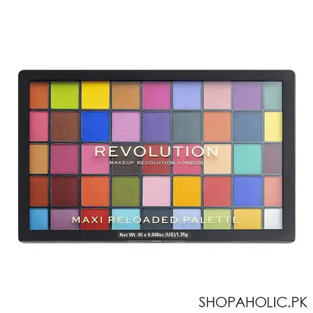 makeup revolution maxi reloaded eyeshadow palette, monster mattes, 45 pieces image2