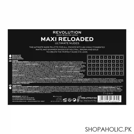 makeup revolution maxi reloaded ultimate nudes eyeshadow palette, 45 shades image4
