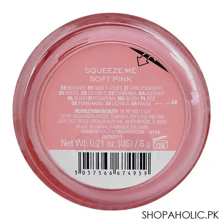 Makeup Revolution Mousse Blush, Soft Pink - Image 2