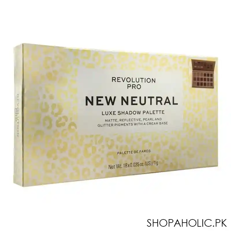 makeup revolution pro new neutral luxe eyeshadow palette, palette de fards, 18 pack image2