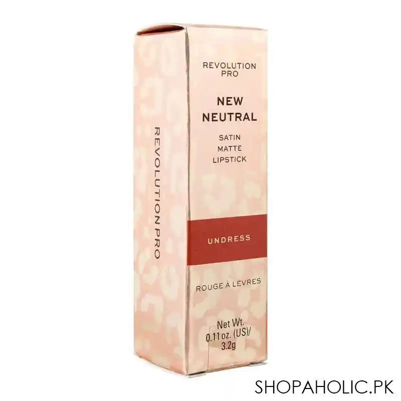 makeup revolution pro new neutral satin matte lipstick, undress image3