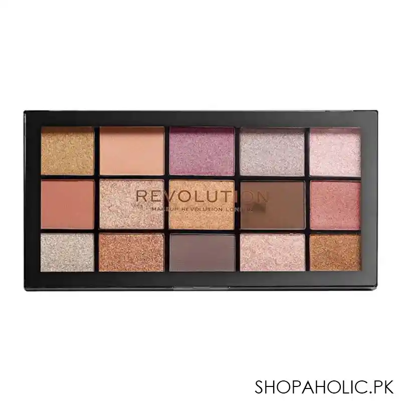 makeup revolution reloaded eyeshadow palette fundamental, 15 pack main image