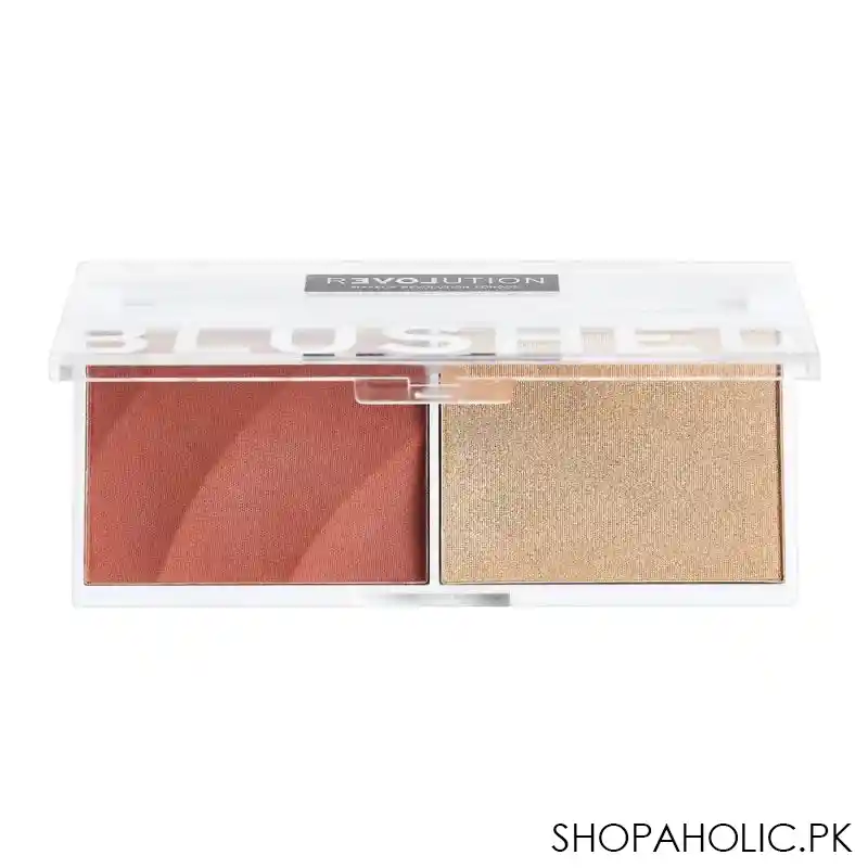 makeup revolution relove blushed duo blush & highlighter, kindness image2
