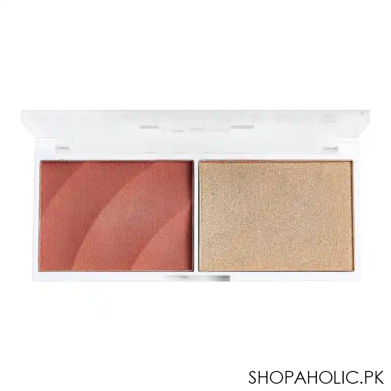 makeup revolution relove blushed duo blush & highlighter, kindness image3