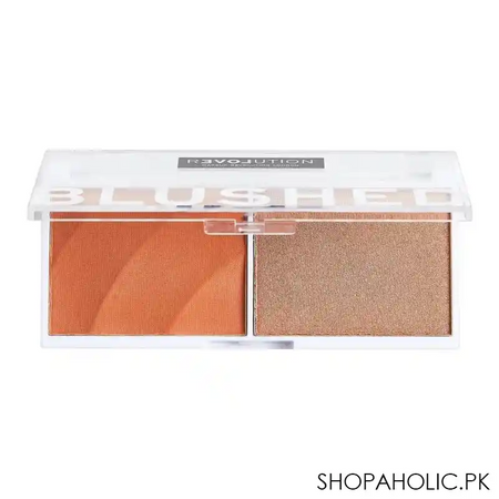 makeup revolution relove blushed duo blush & highlighter, queen image2