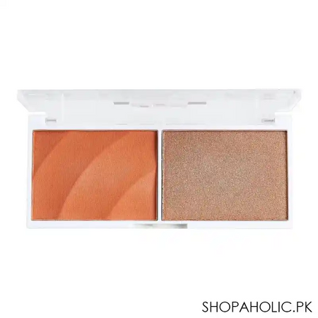 makeup revolution relove blushed duo blush & highlighter, queen image3