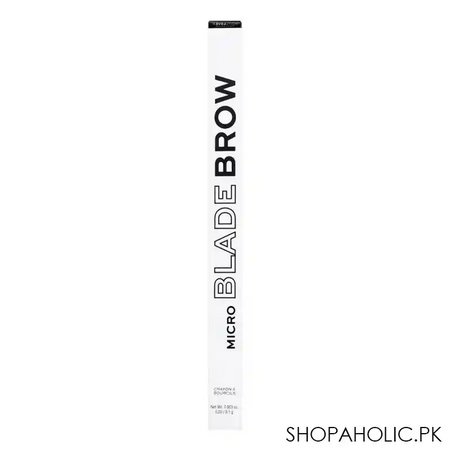 makeup revolution relove micro blade brow pencil, dark brown image3