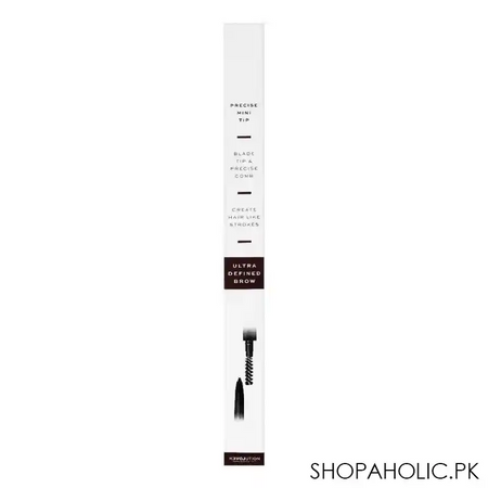 makeup revolution relove micro blade brow pencil, dark brown image5