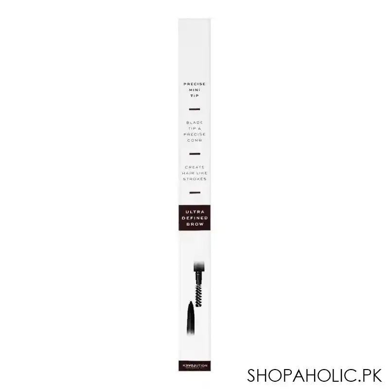makeup revolution relove micro blade brow pencil, dark brown image5