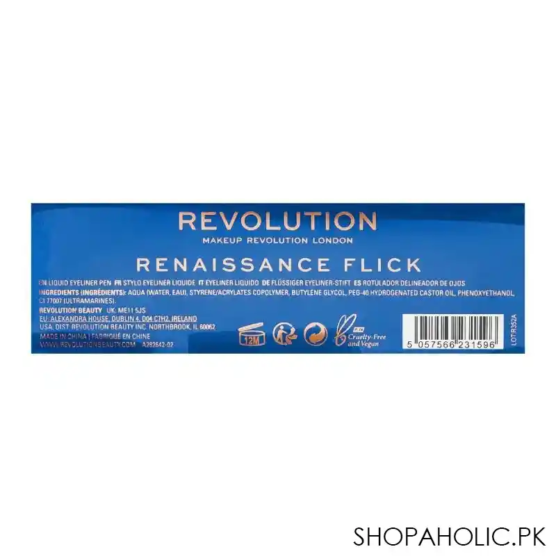 makeup revolution renaissance flick intense blue felt eyeliner, 0.8g image4