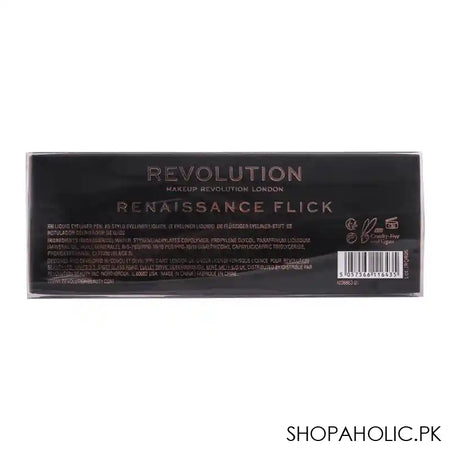Makeup Revolution Renaissance Flick Intense Felt Eyeliner, Black, Longwear - Image 2
