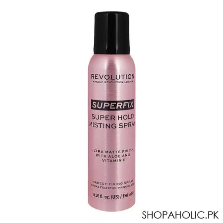 Makeup Revolution Superfix Misting Setting Spray With Aloe Vera & Vitamin E, 150ml - Main Image