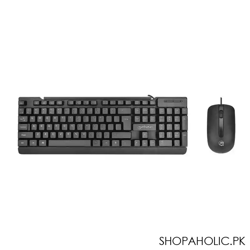 Manhattan Wired Keyboard And Optical Mouse Set, 180481 - Main Image