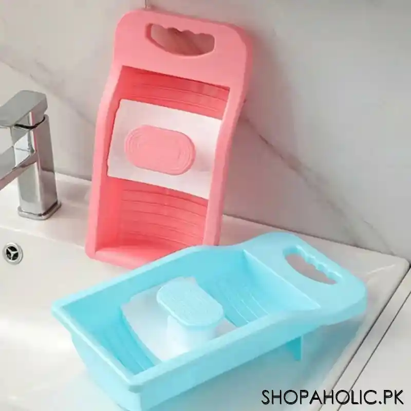 manual hand washing scrubbing clothes washboard image4